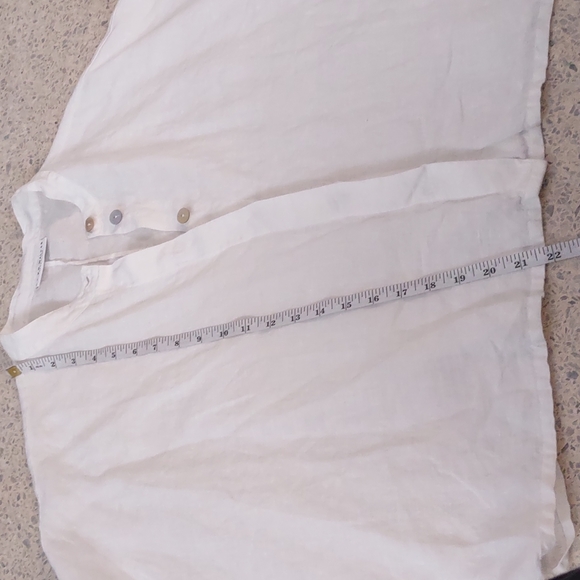 Bryn Walker dolman box button front white linen shirt unconstructed hidden S HOT - Picture 10 of 12